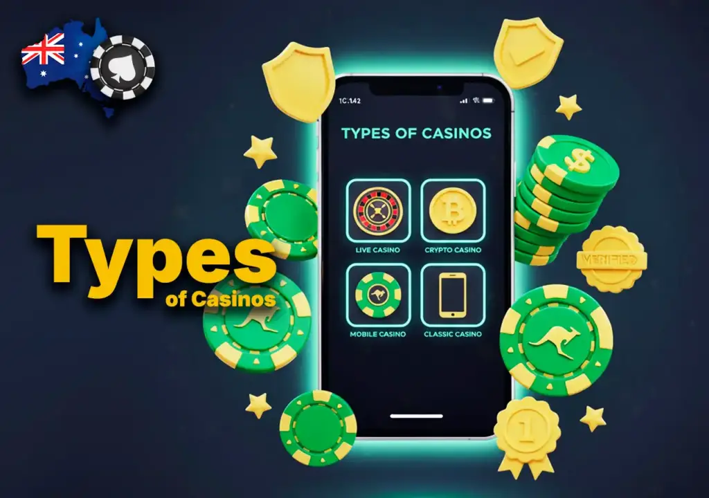 Different types of online casinos in Australia – live, crypto, mobile